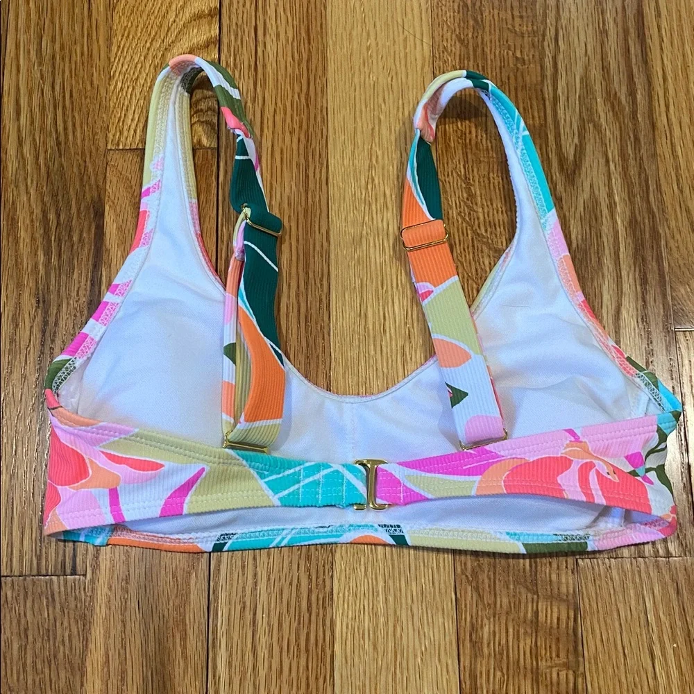 Bright Tropical Print Bikini Top - Picture 2 of 2